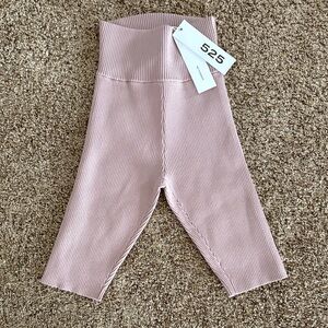 Pink Ribbed Leggings